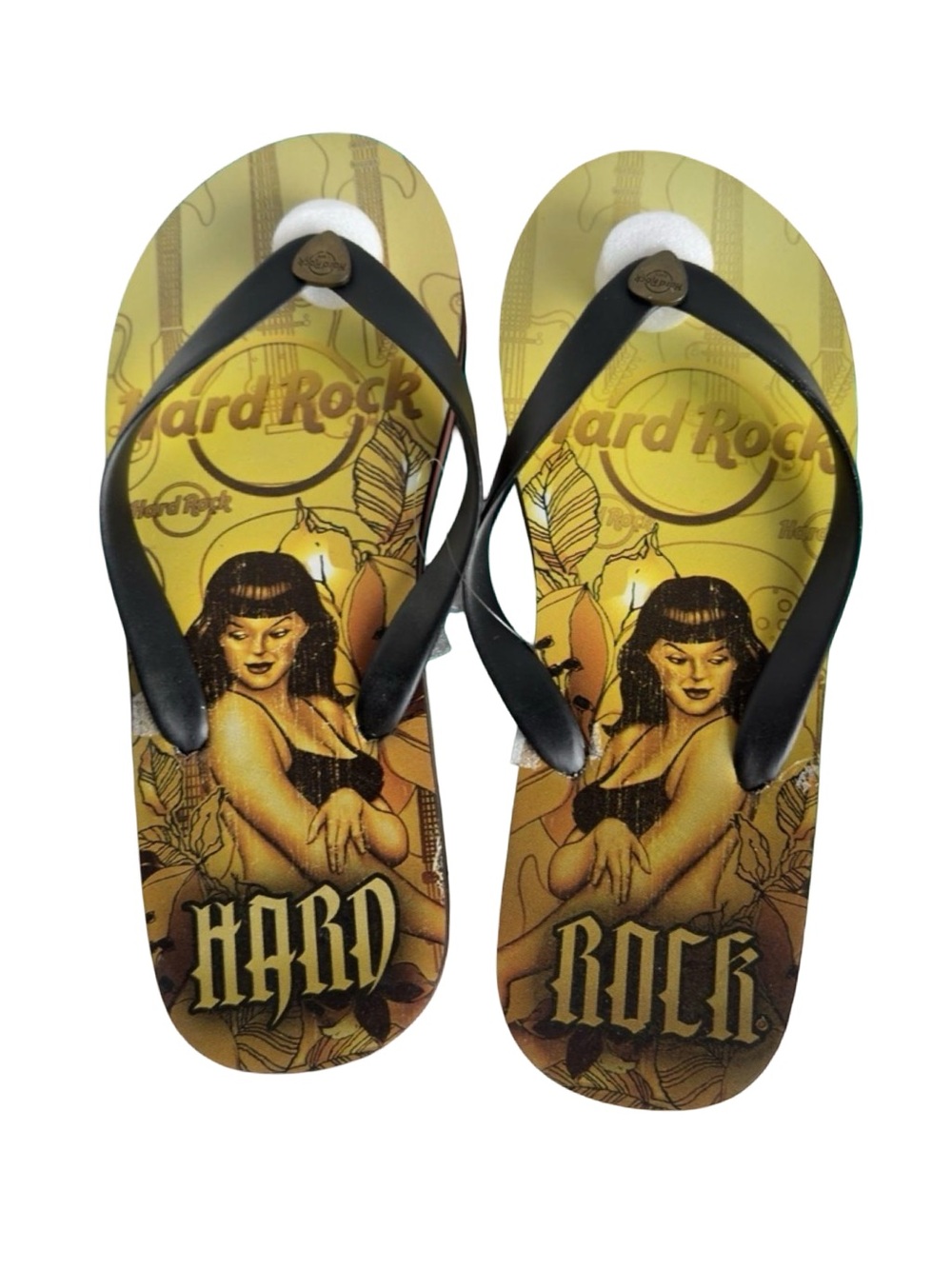 NWT Hard Rock Cafe Retro Pin-Up Girl Flip-Flops Size 12